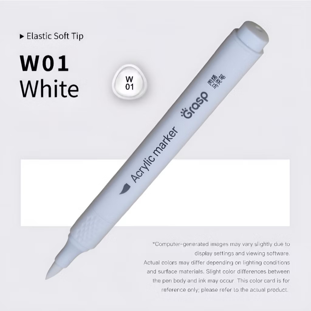 Brush Light Acrylic Marker Grasp GMM92000 พิเศษสีดําสีขาว