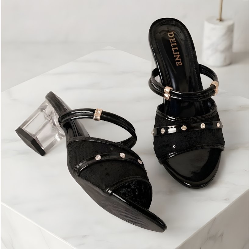 DELLINE HEELS 5 CM BEAUTIFUL MODEL 5 CM HEEL SANDALS KI 002 LUXURIOUS ELEGANT