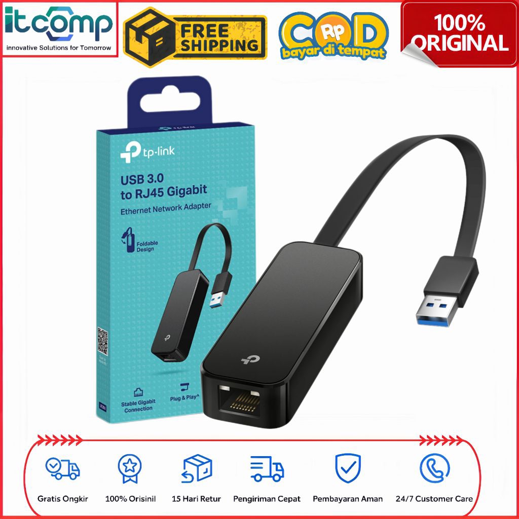 TP-Link UE306 Wi-Fi 5 USB 3.0 เป็นอะแดปเตอร์เครือข่ายอีเธอร์เน็ต Gigabit