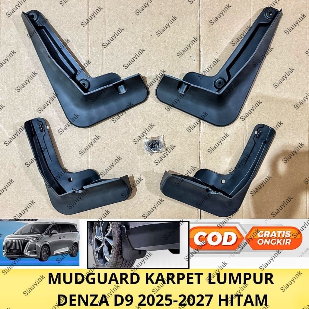 พรมกันโคลน Denza D9 2025 2026 2027 สีดํา