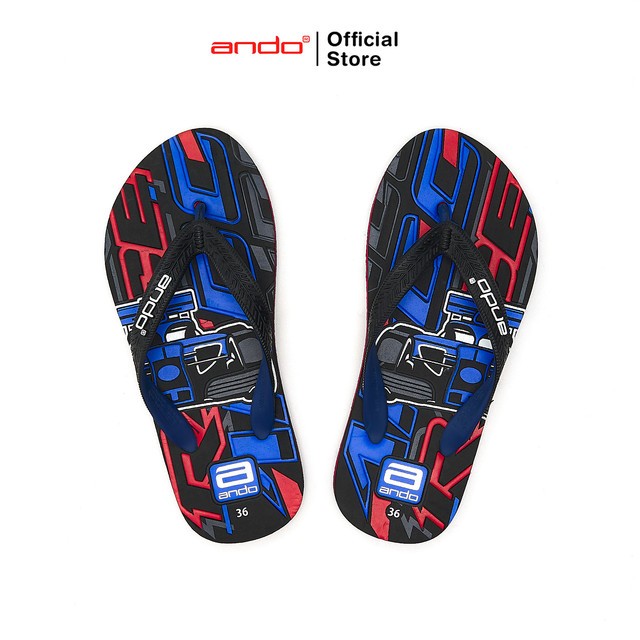 Ando รองเท้าแตะ Aoshi Teenage อย่างเป็นทางการ - สีดํา/น้ําเงิน