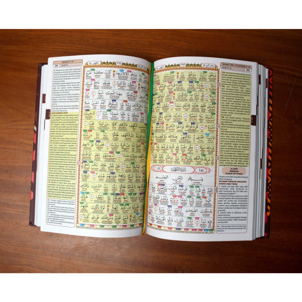 Al Quran Triple Code Size A5 HVS Qultum Media Mulf Tajwid Color การแปลฉบับสมบูรณ์