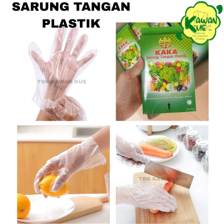 ถุงมือพลาสติกใส 100 ชิ้น Food Grade