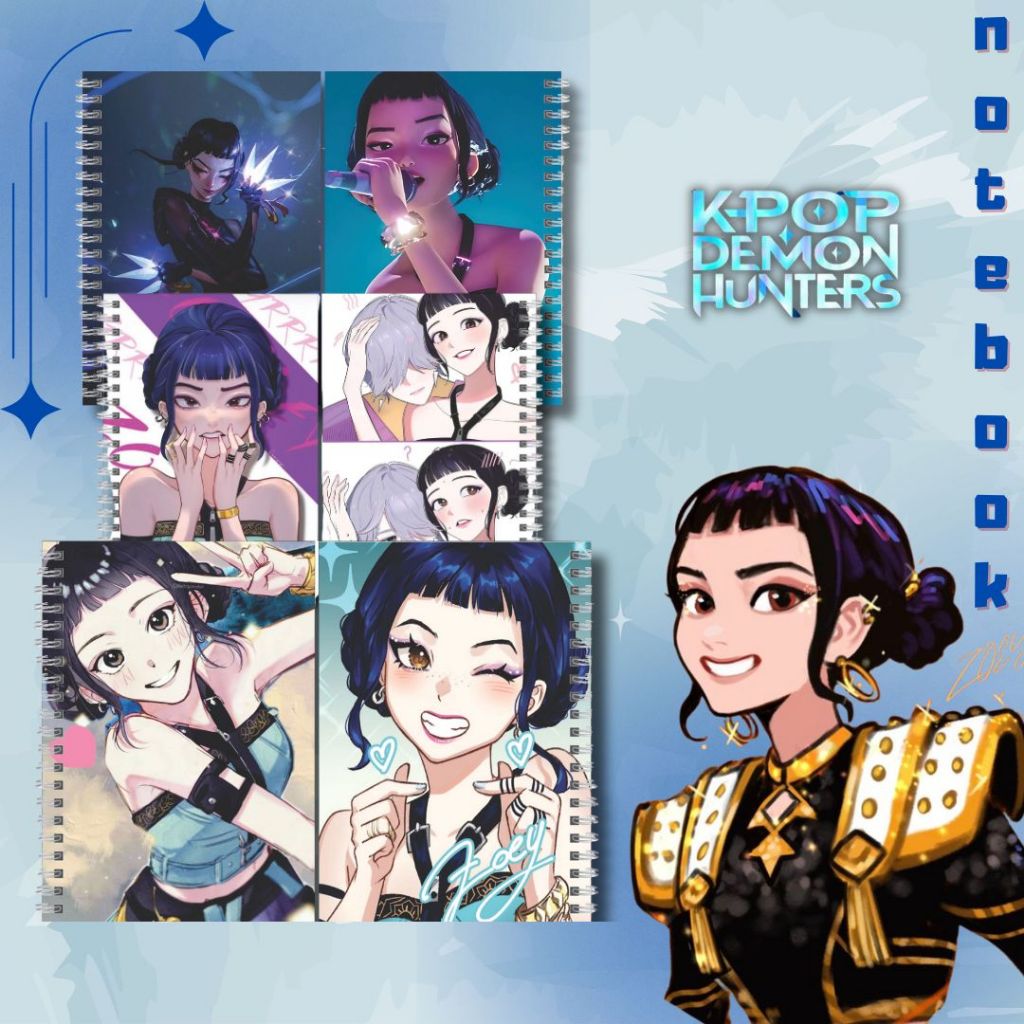 ZOEY HUNTRIX KPOP DEMON HUNTERS โน๊ตบุ๊ค / HUNTRIX ZOEY CATTAN BOOK