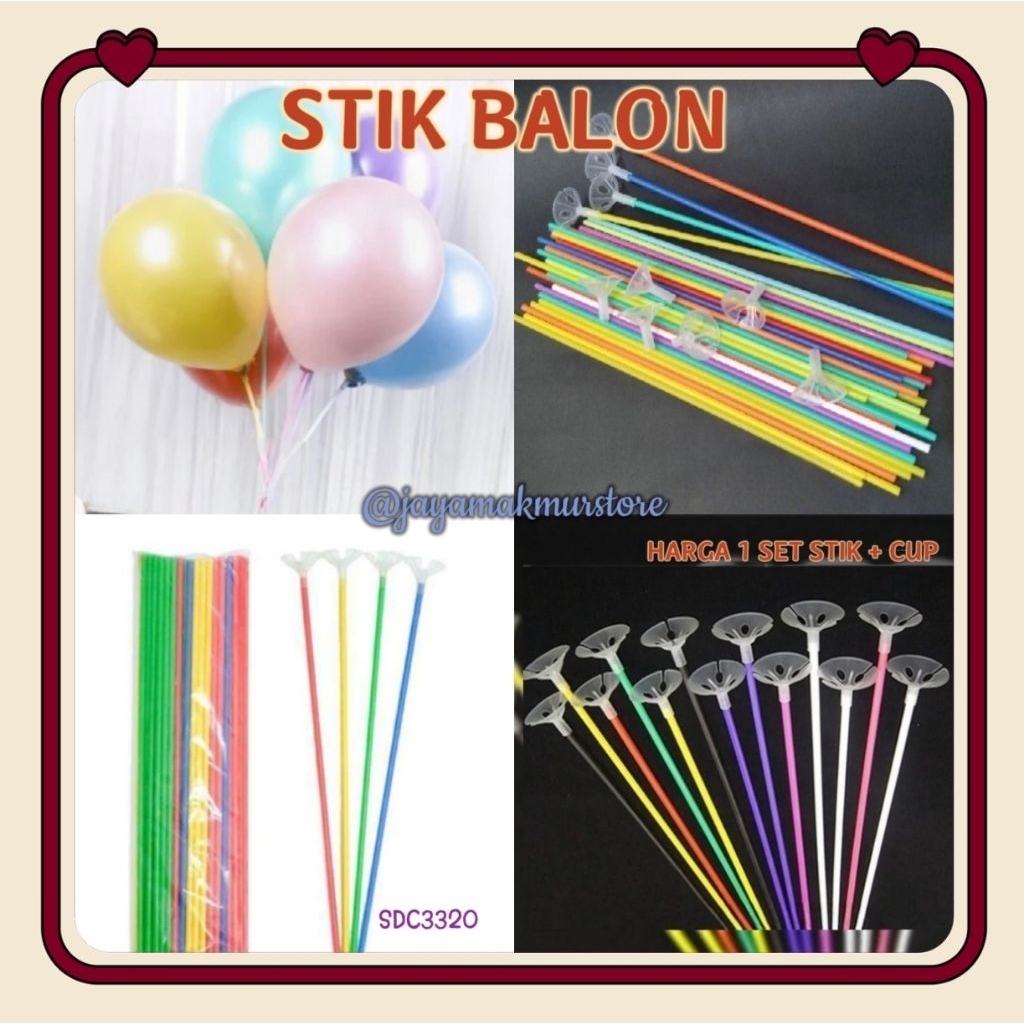 (5PCS) BALLOON AND CUP STICKS / LATEX BALLOON STICKS / BALLOON STEMS / BALLOON STICKS / SDC3320