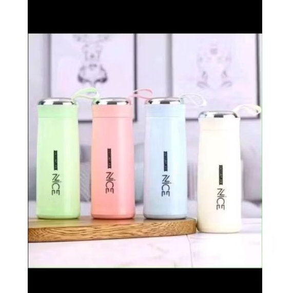 DC B ( B15) ขวดใส่เครื่องดื่มแก้ว NICE / BEST QUALITY / สีสุ่ม