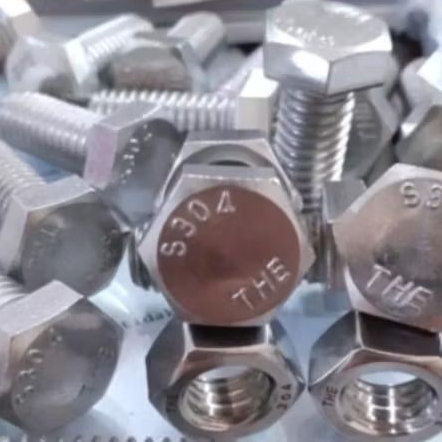 น๊อตสแตนเลส 304+น็อต m6x10 - m6x50 กุญแจ 10