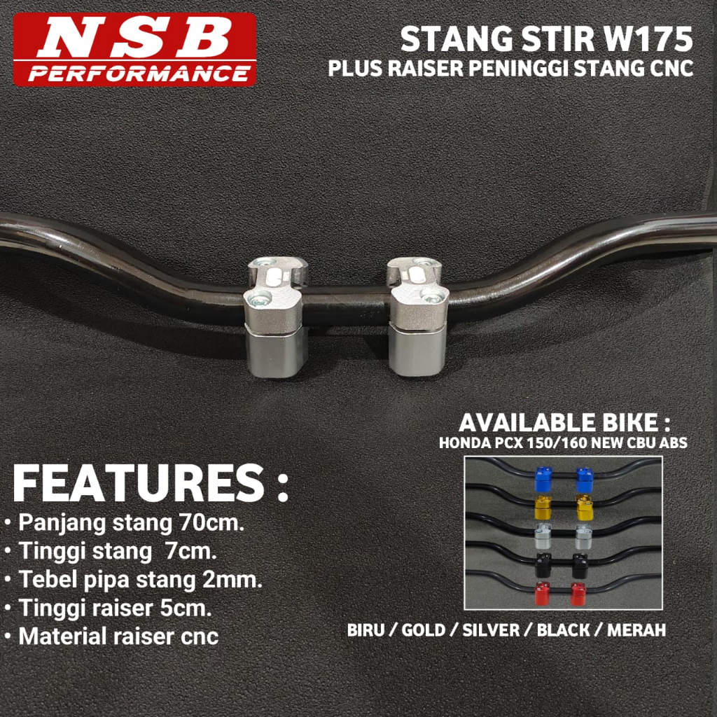 REPLIKA ORIGINAL PLUS Original Replica W175 Handlebar Plus Universal Handlebar Raiser เหมาะสําหรับรถ