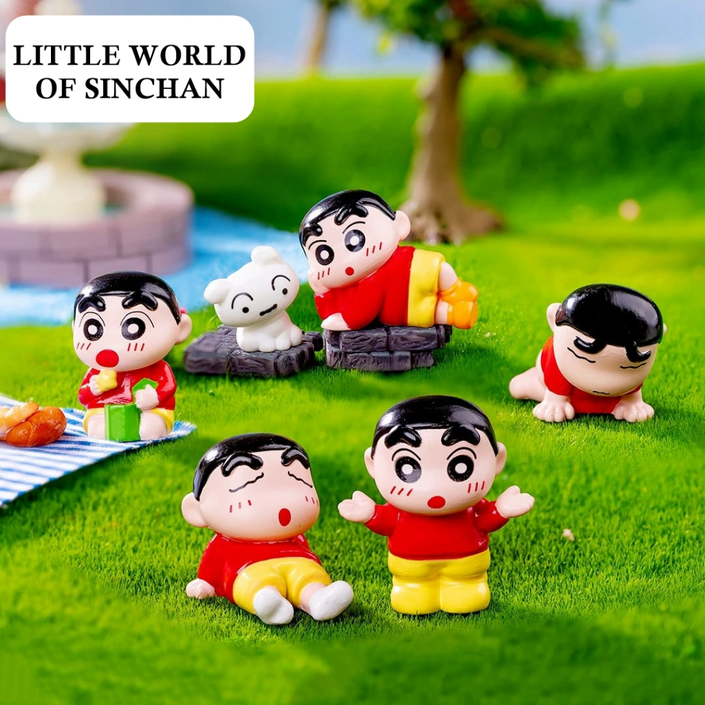 [ORGM] จอแสดงผลขนาดเล็ก Diorama Display Sinchan Display ตกแต่ง Sinchan ของที่ระลึก Goodiebag