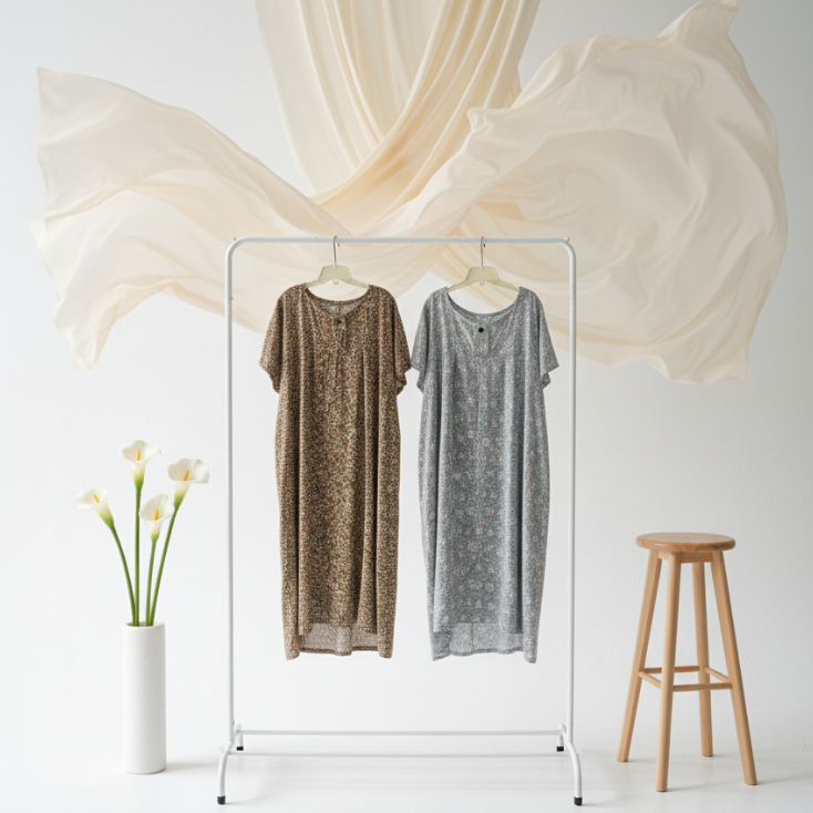 Cool Rayon Nursing Daster - Nursing Daster - Nursing Friendly Daster - Nursing Daster