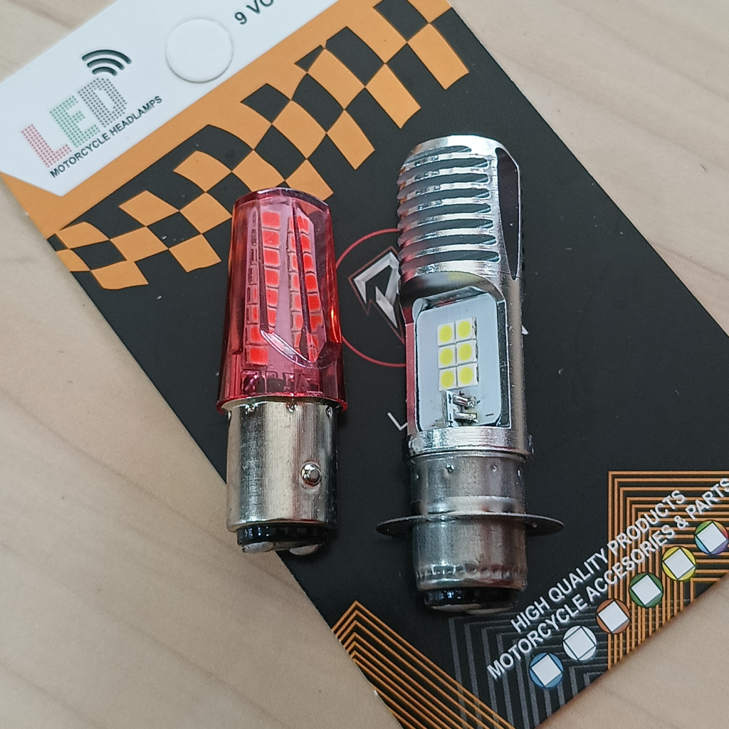 OSRAM T19 H6 M5 K1 ไฟหน้า LED สีขาว Supra x grand beat Vario Revo ใบมีด Pus หยุดไฟเบรคเยลลี่พีระมิดว