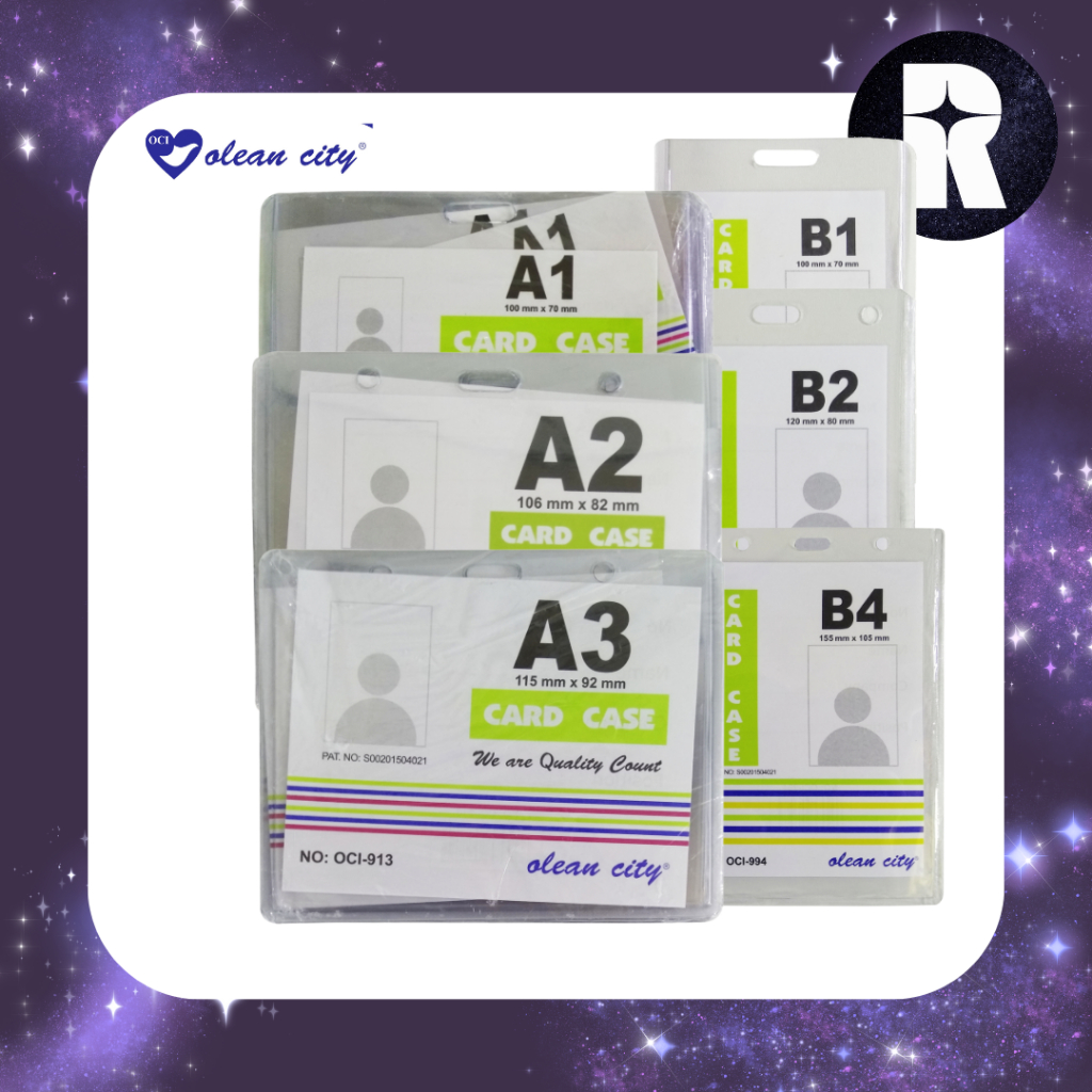 ID CARD CASE / NAME TAG พลาสติก MICA A1 / A2 / A3 / B1 / B2 / B4 OLEANCITY