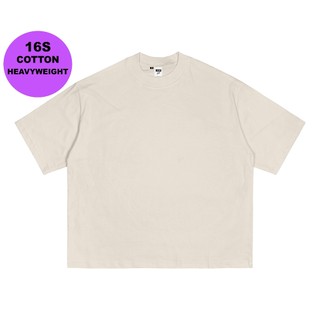 WUSH CLUB 16S BOXY FIT HEAVYWEIGHT TEE BAJU KAOS DISTRO PRIA WANITA OVERSIZE COTTON COMBAD POLOS BASIC BEIGE