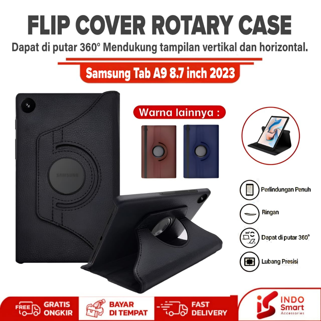 เคส Samsung Galaxy Tab A9 LTE | ซัมซุงแท็บ A9 | 8.7 นิ้ว SM-X110 X115 ฝาครอบโรตารี