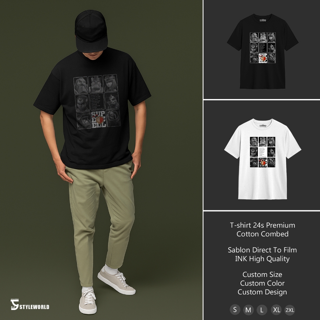 เสื้อยืดเกม Coc Clash Of Clans 24s Cotton Combed Sw-19