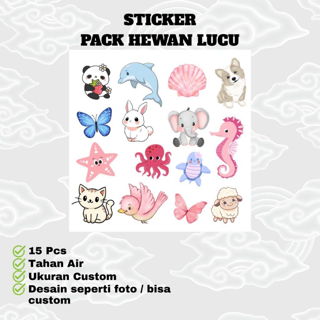 VNYL ECO CUTE ANIMAL STICKER PACK กันน้ํา