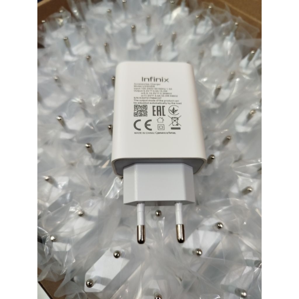 INFINIX 33W FAST CHARGING CHARGER HEAD ADAPTER INFINIX 33W ADAPTER