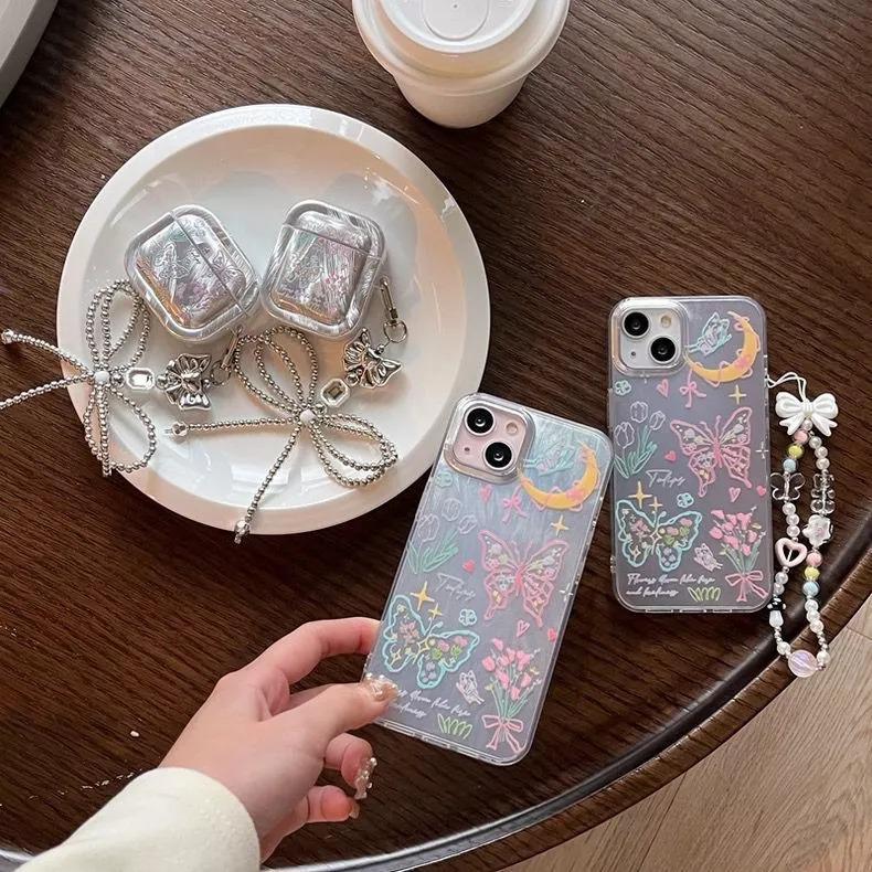 Crashstaroriginal ใหม่! MoonLight ผีเสื้อ Feather โลหะโฮโลแกรม Charm Case Iphone - Hardcase/ปลอก Hp 