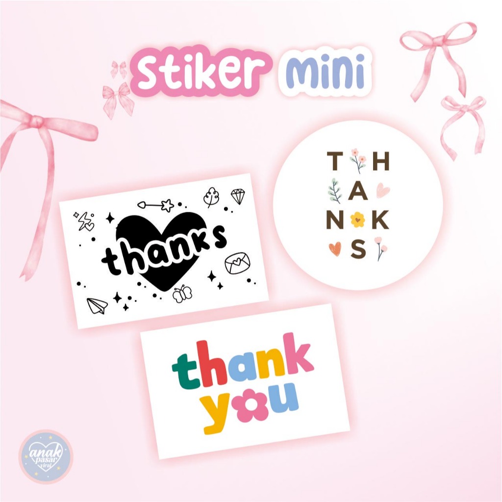 [ CONTENTTS 50 ] MINI THANK YOU STICKERS - ขอบคุณ