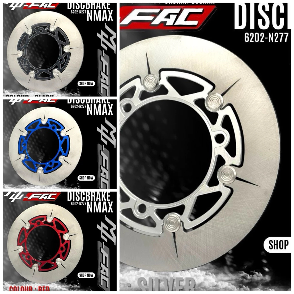 MUFAC แผ่นหน้า NMax 155 230 มม.และ 260 มม.BUTA CNC ลอยสแตนเลส NMax155 เก่า NMX155 ใหม่ Aerox155 Lexy