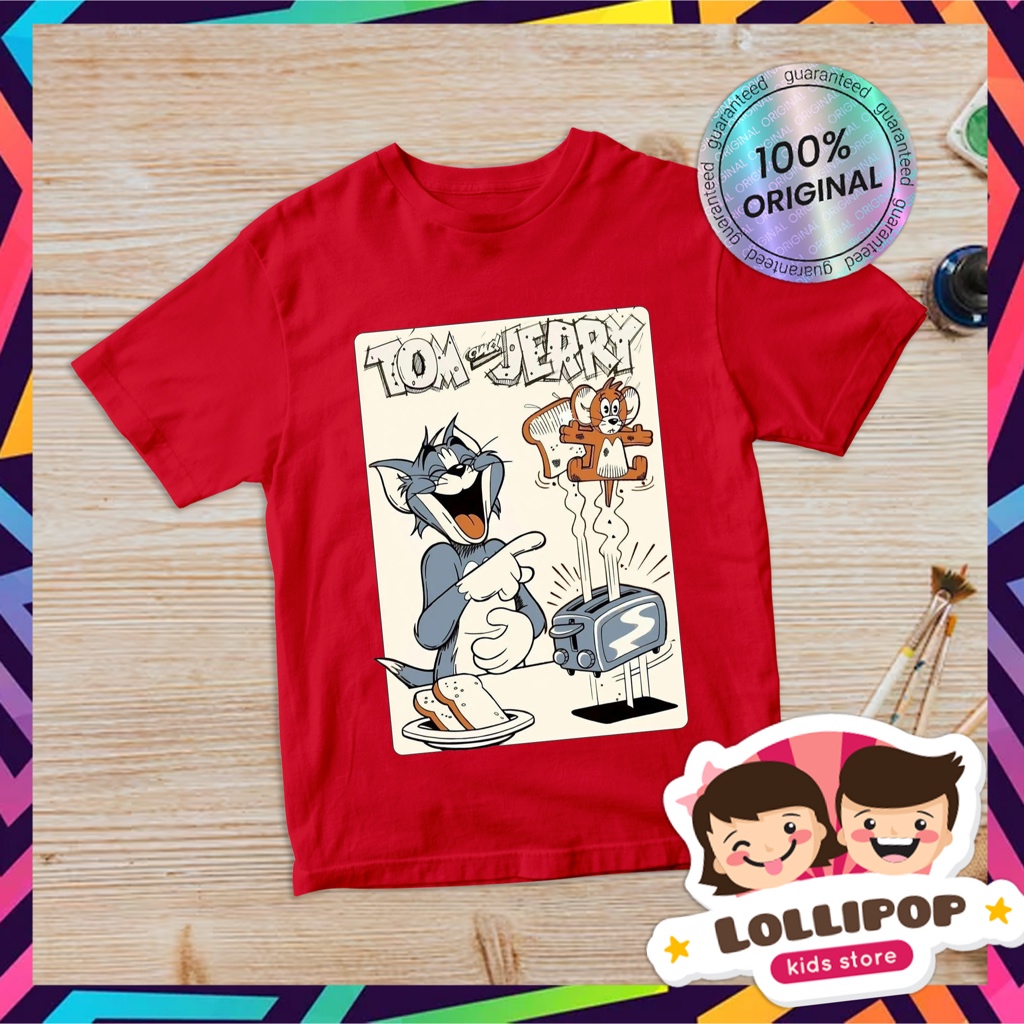 Distro เสื้อผ้าสําหรับเด็กผู้ชาย TOM J3RRY เสื้อยืดสําหรับเด็กชายและเด็กหญิงอายุ 1-10 ปี