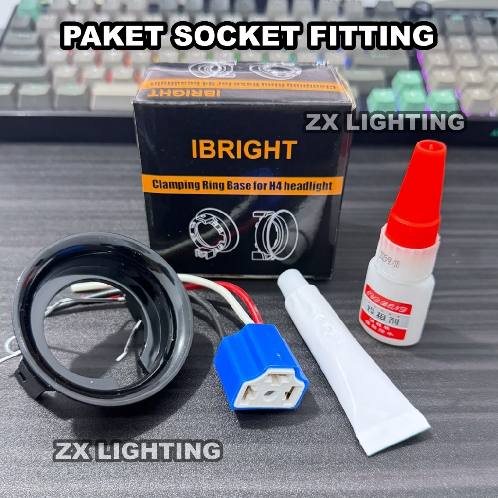 Ibright FITTING Socket H4 ฟิตติ้งโคมไฟ H4 ครบชุด