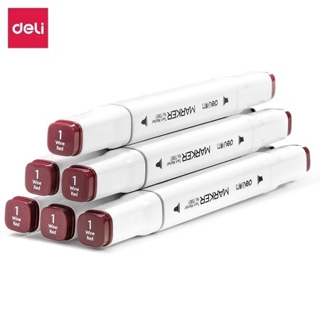 ACRYLIC MARKER / SKETCH MARKER / SKETCH MARKER / ACRYLIC MARKER DELI 7083 WINE RED 1