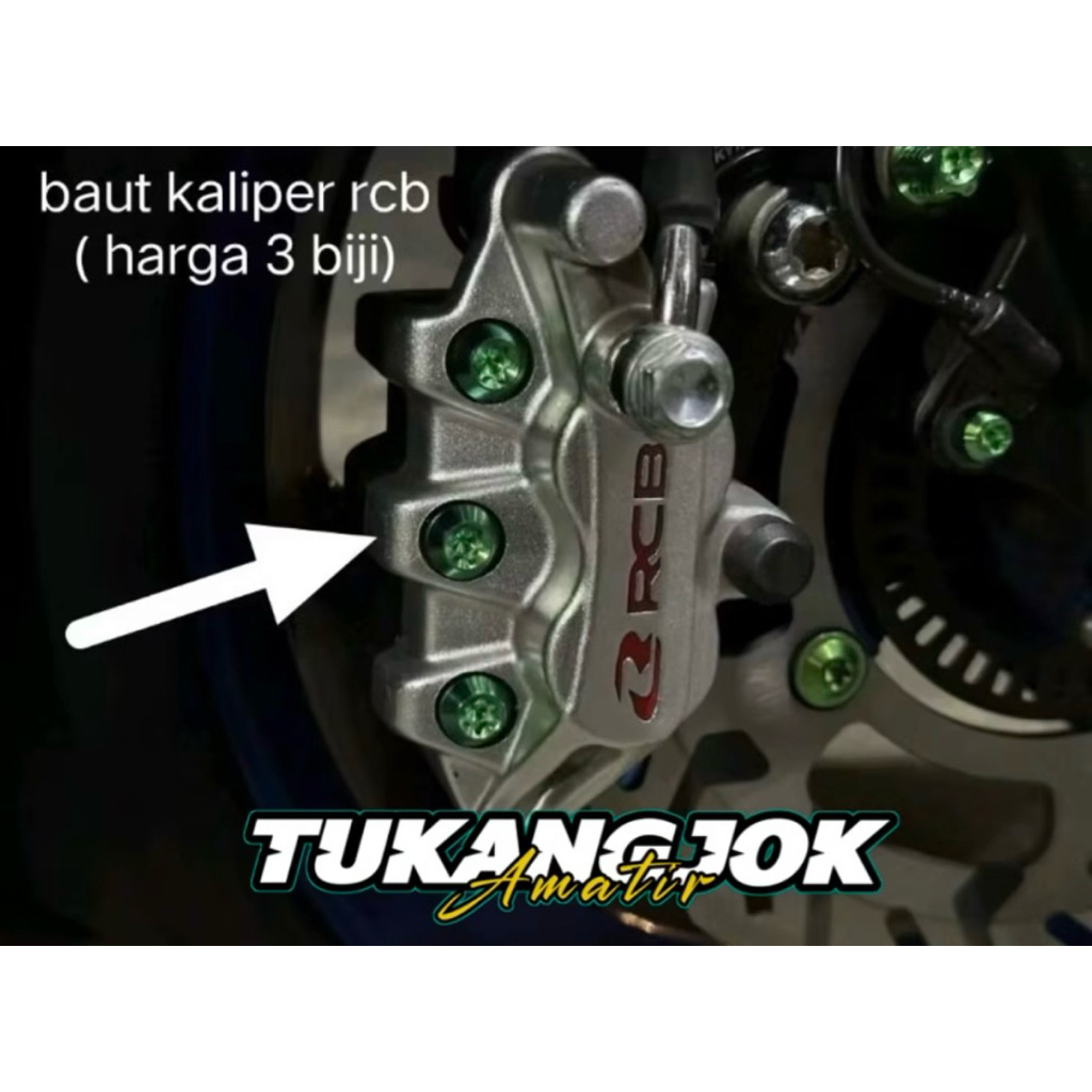 (ชุด 3 สลักเกลียว) สลักเกลียวไทเทเนียม RCB Caliper ต้นฉบับเวียดนามสลักเกลียวไทเทเนียม RCB Caliper Gr