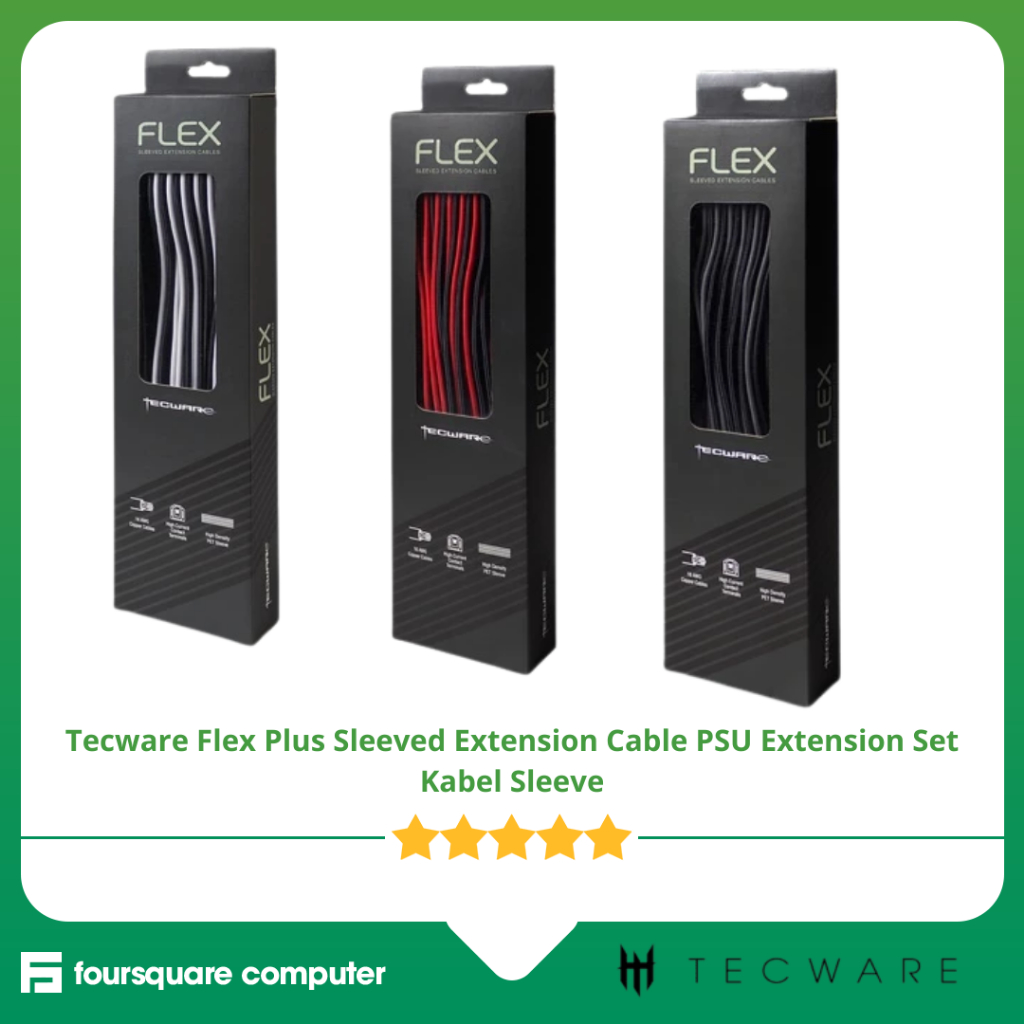Tecware Flex Plus Sleeve Extension Cable PSU Extension Set Cable Sleeve