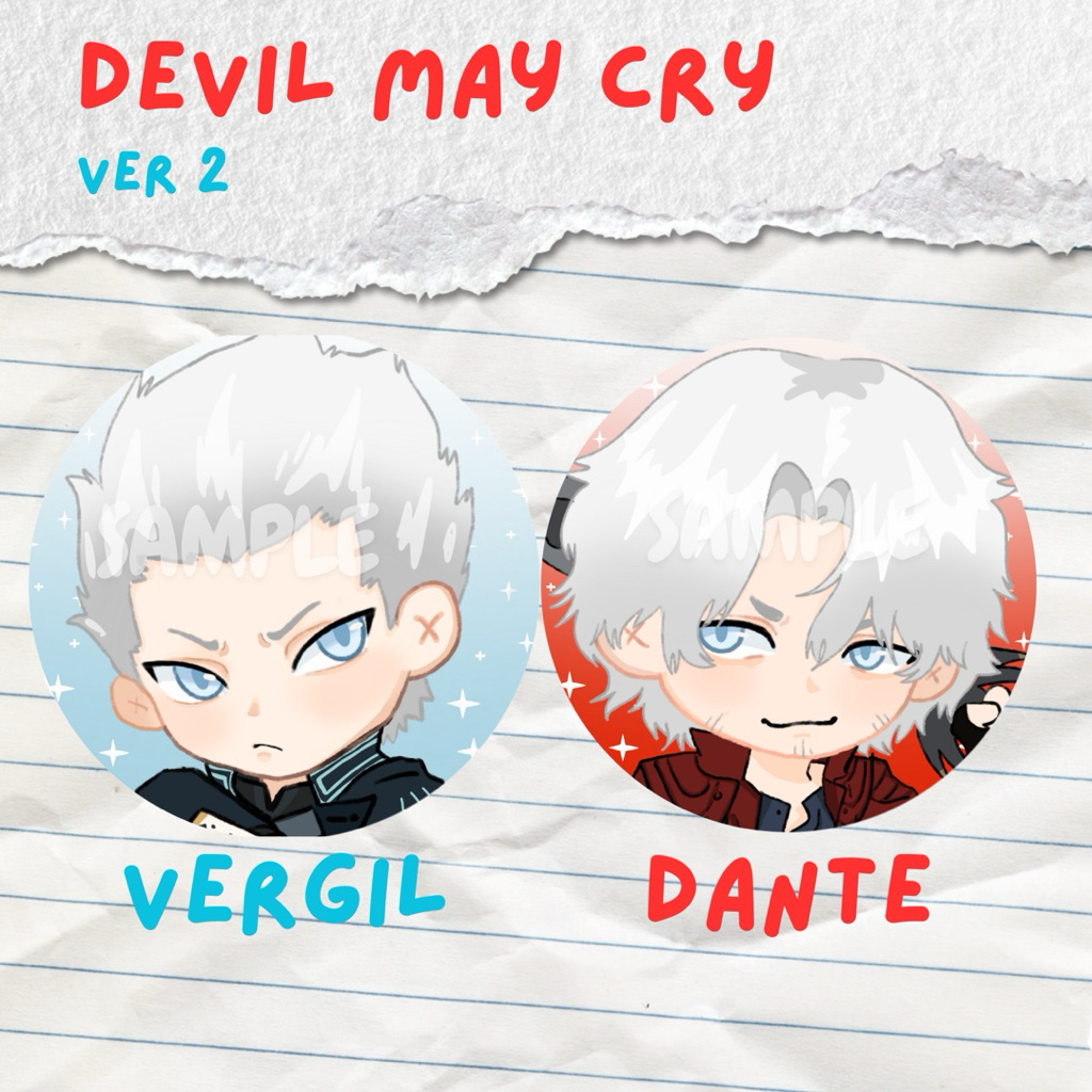 Devil May Cry 5 Fanmerch Pin Vergil & Dante