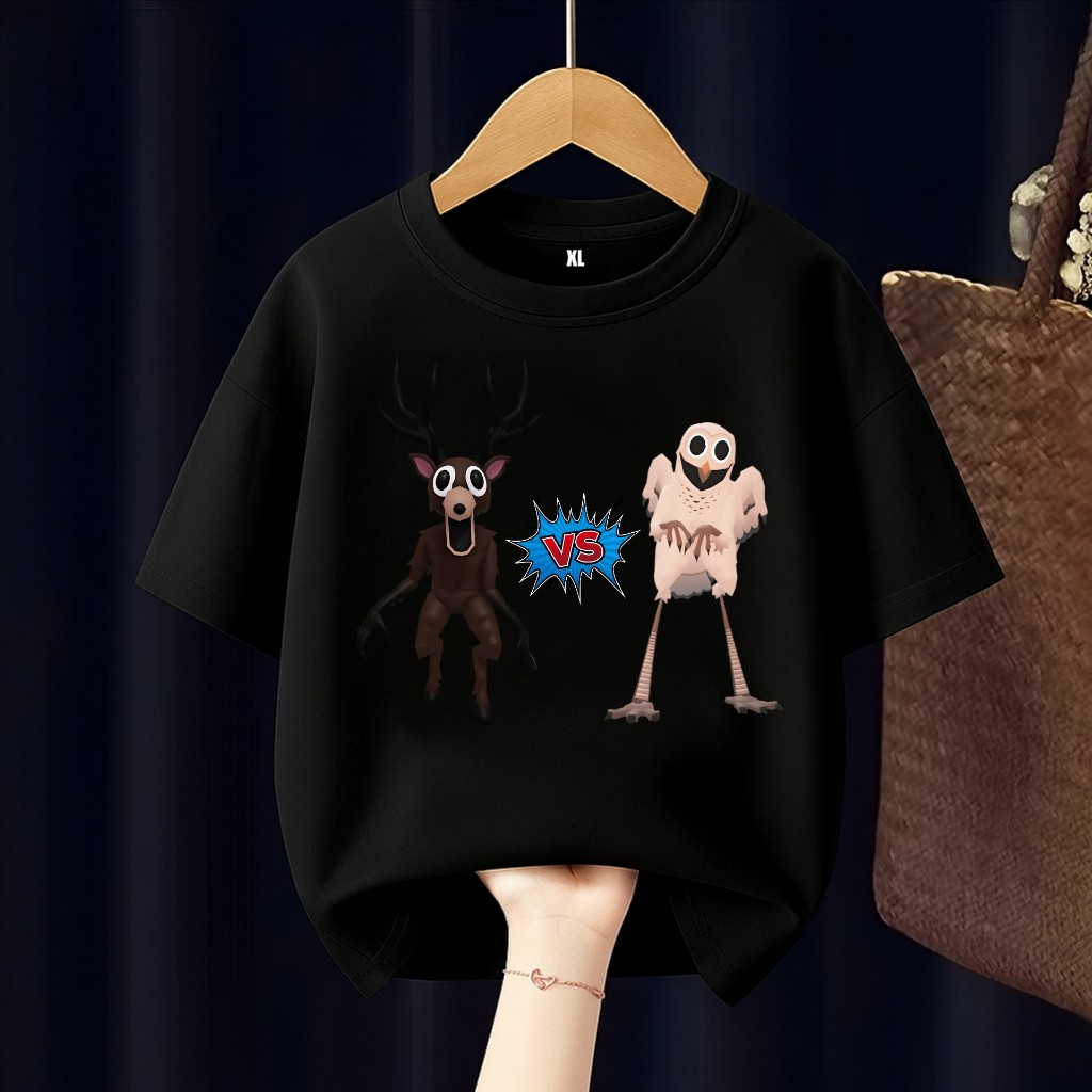 99 NIGHTS IN THE FOREST THE DEER VS THE OWL CHILDRENS เสื้อยืดฟรี CUSTOM NAME