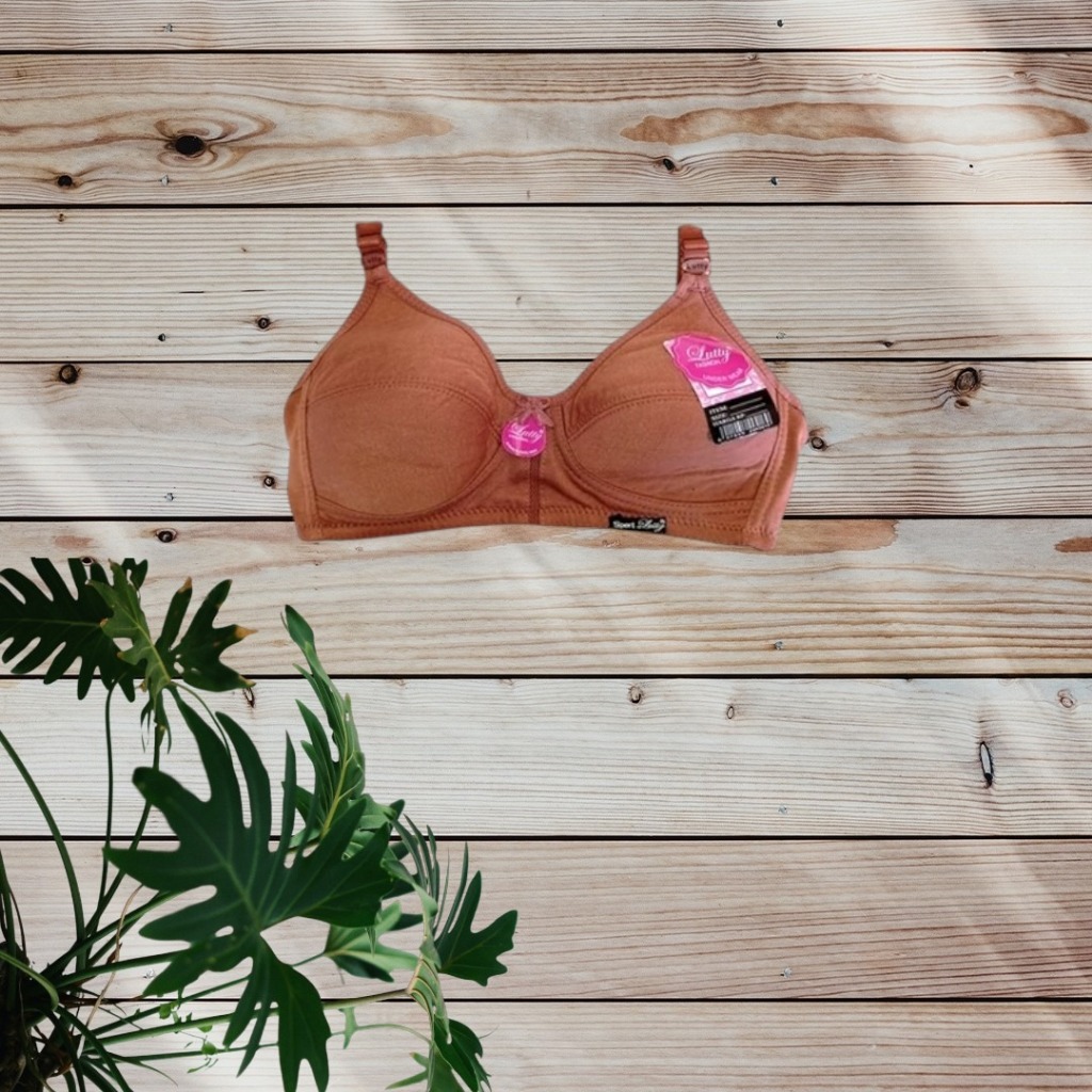 สปอร์ตบรา Lutty K2 | ผู้หญิง Thin Foam BRA ไม่มีลวด 2 ปุ่มสามารถเลือกสีได้อิฐ (1 ชิ้น) LUTTY WOMENS 