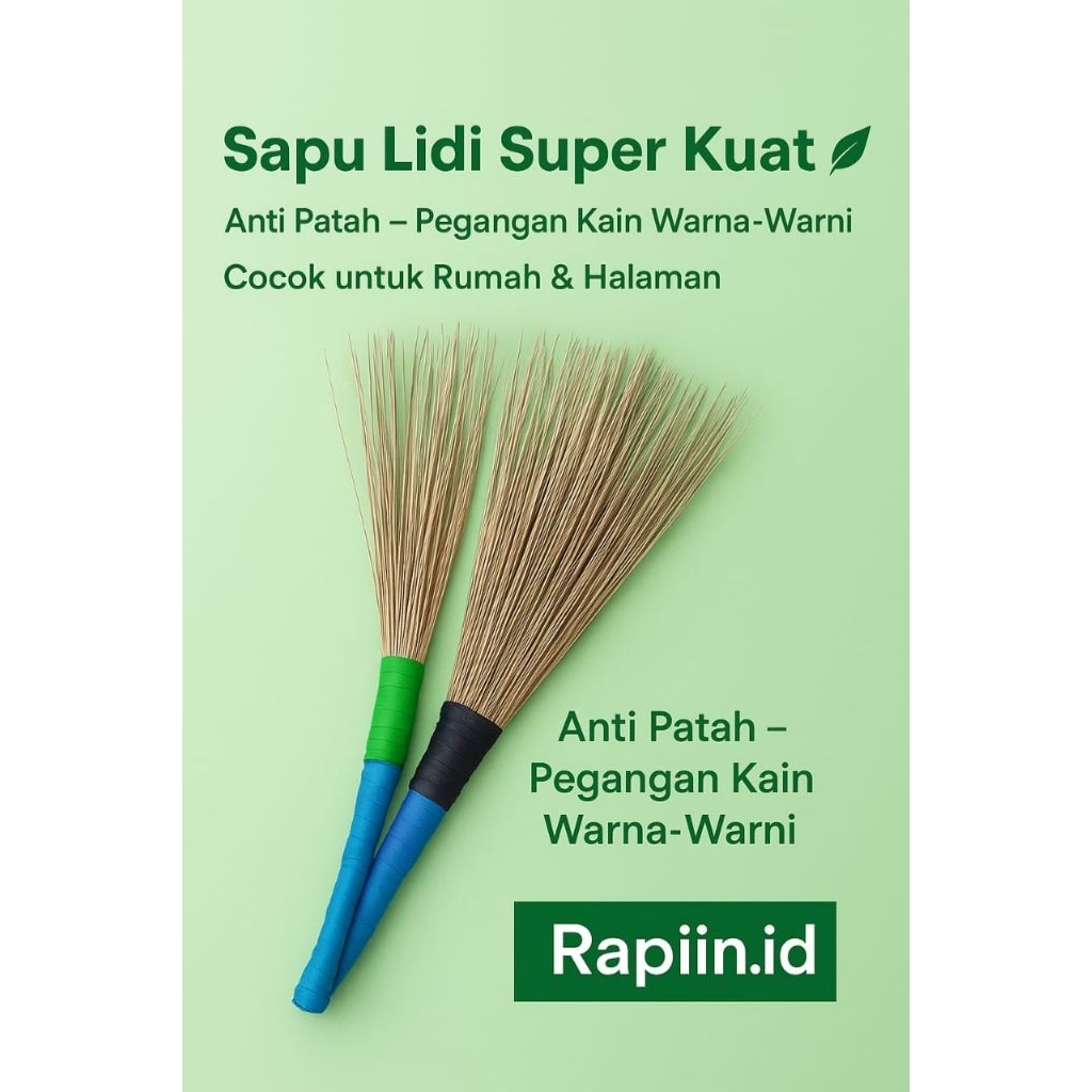 HANDMADE WHITE GARDEN BROOM/STICK BROOM JUMBO VARIANT