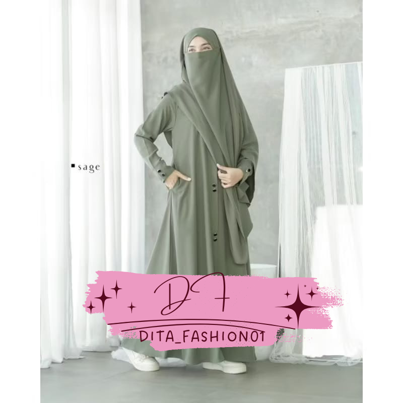 Ayra 2025 ชุดเดรส Abaya กรุบกรอบ || Ayra Gamis Set Khimar Crinkle หรูหรา