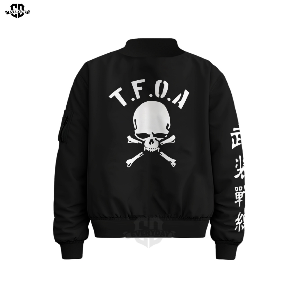 EVRD เสื้อผ้า Tfoa Bomber Jacket จาก Armament High และ Low Motorsport Taslan สีดํา