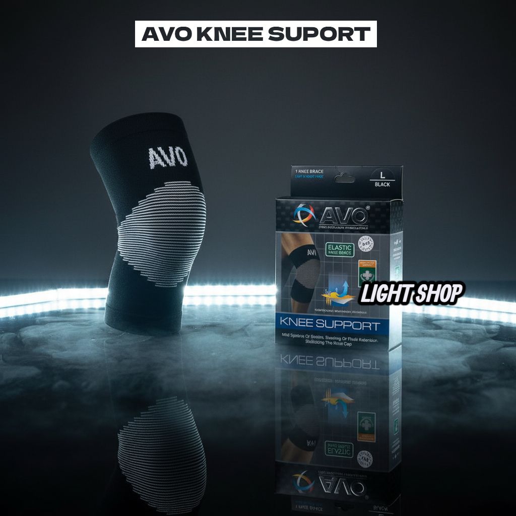 ต้นฉบับ AVO KNEE SUPPORT| เข่า รั้ง ฟิตเนส วิ่ง | รัดเข่า | อุปกรณ์ป้องกันเข่า [1 ชิ้น]