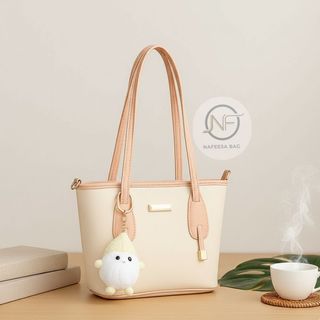 NAFEESA Totebag kuliah lucu FREE GANTUNGAN RANDOM  || totebag kuliah muat laptop || tas kuliah lucu
