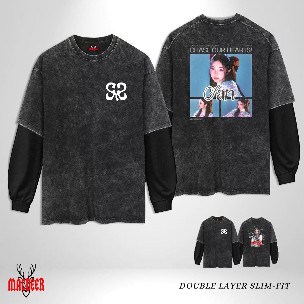 MACDEER Hearts2Hearts Washed Double Layer slim-fit PREMIUM Washed T-Shirt H2H 1-6