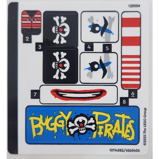 ชิ้นส่วนเลโก้ - 75637stk02 - แผ่นสติ๊กเกอร์สําหรับชุด 75637, แผ่น 2 - (10114382/6560406)