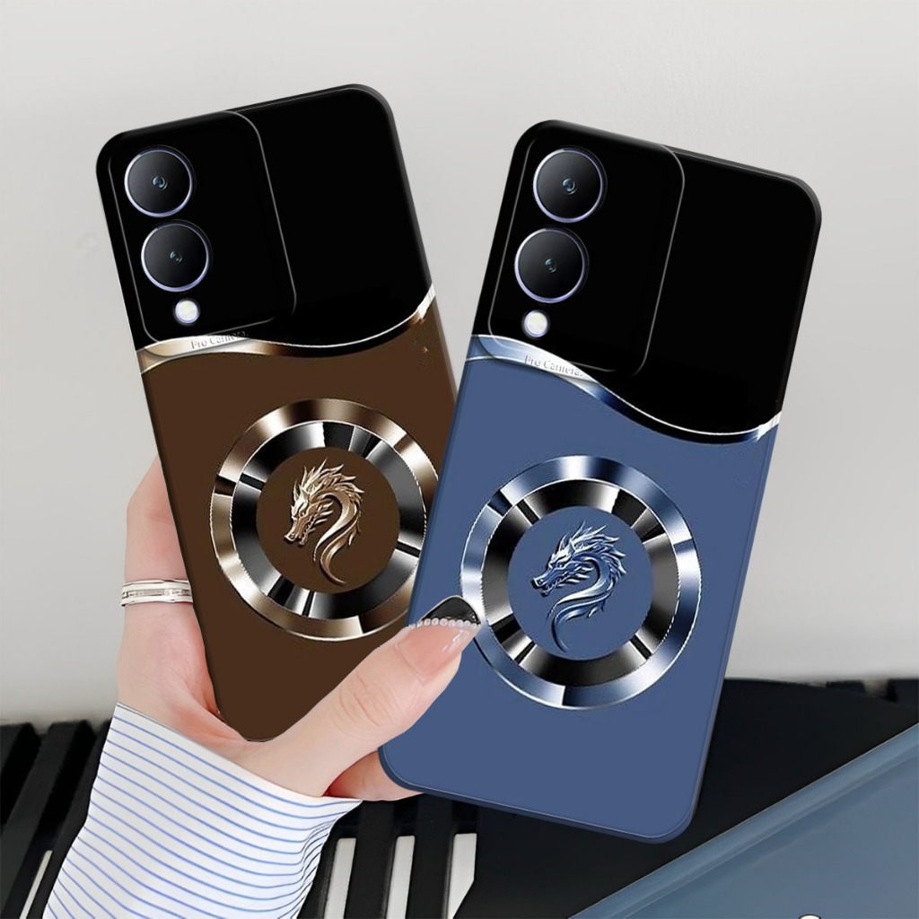 (FA-01) VIVO Y17S Softcase Procamera Silicon Case glamourous drag0n Silicon motif - เคส HP - Soft Ca