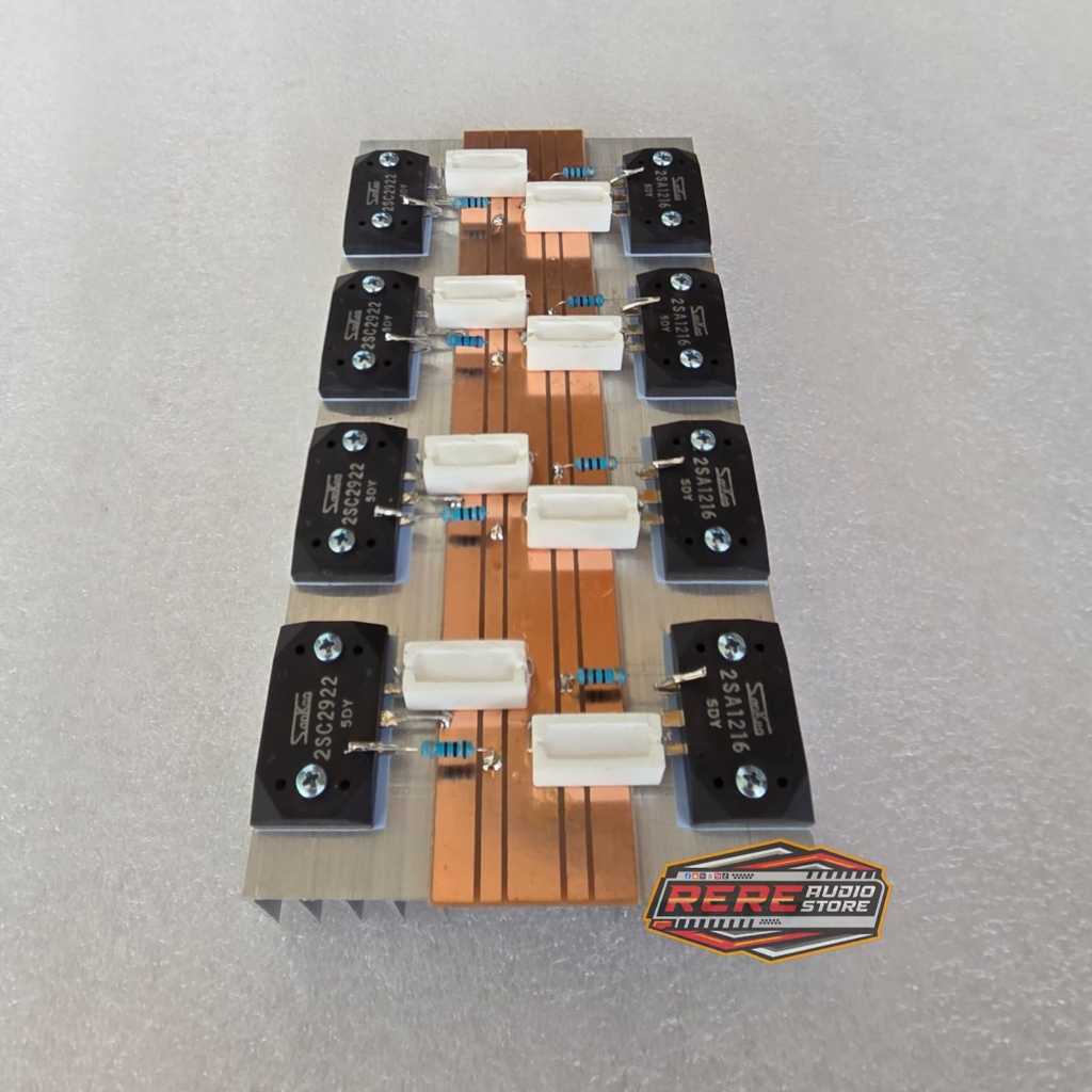 ชุดทรานซิสเตอร์สุดท้าย 4 ชุด SANKEN 5DY 2SA1216 2SC2922 / 2SA 1216 2SC 2922 + ฮีทซิงค์หนา 2 มม.