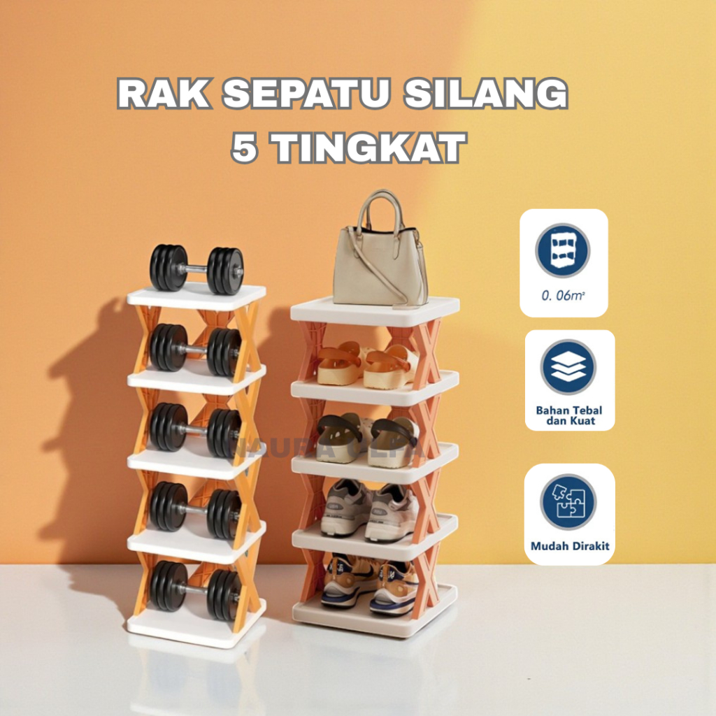 รองเท้าพลาสติก RACK CROSS MODEL X 5 TIER SHOE RACK