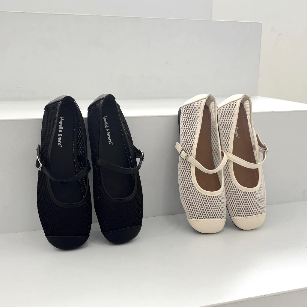 VIORE LOOMA FLATS (1-9) - รองเท้าผู้หญิง NET FLATSHOES ผู้หญิง SIMPLE สไตล์เกาหลีรองเท้าผู้หญิง