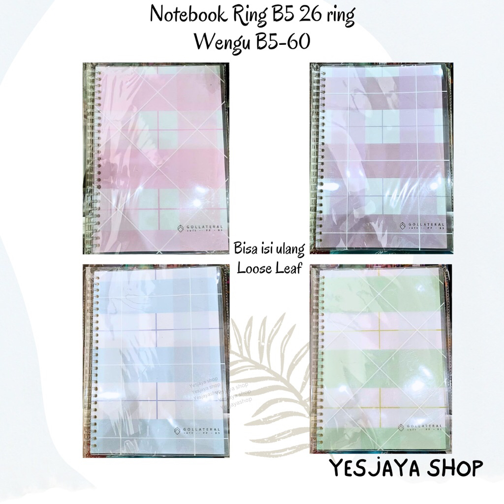 {1 ชิ้น} Aesthetic RING NOTEBOOK สามารถเติม B5-60 WENGU / RING Binder Notebook / Refillable School N