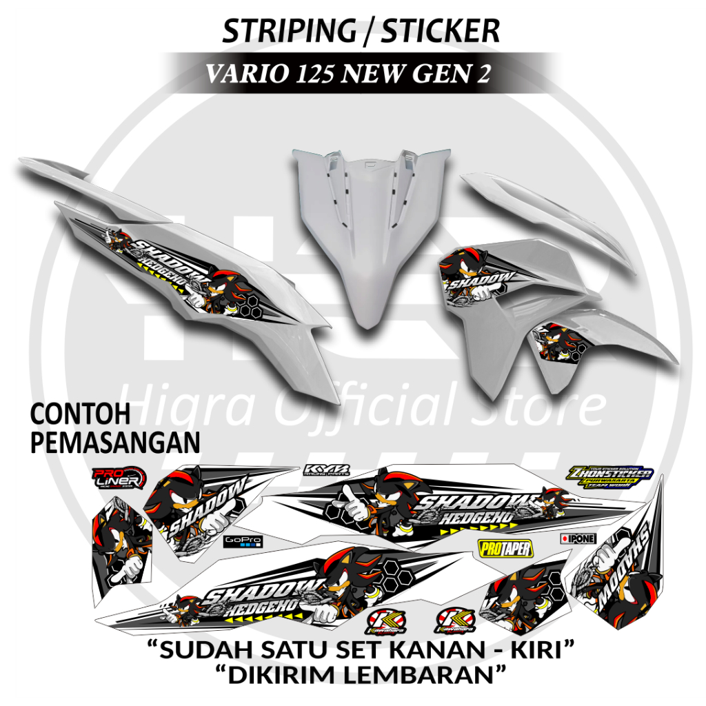 Honda Vario 125 New Gen 2 Mtf Sonic Sticker Striping Vinyl