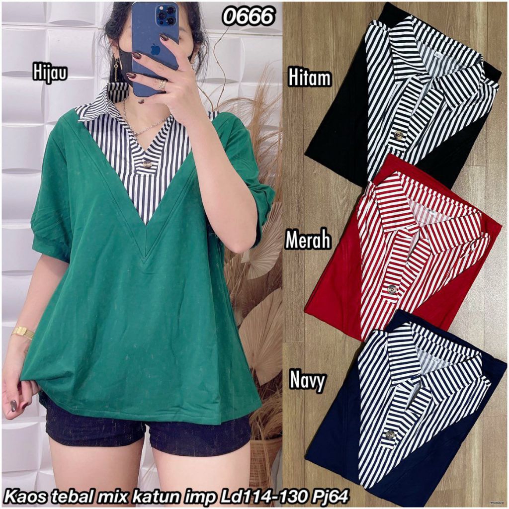 KATUN 0666 เสื้อยืดหนาผสมคอปกผ้าฝ้าย jmb 155,000