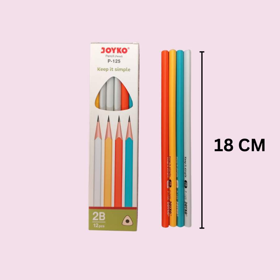 [ 1 ชิ้น ] JOYKO P-125 2B PENCIL / EXAM PENCIL / HOTEL PENCIL / PENCIL BLACK PENCIL FOR CHILDRENS WR