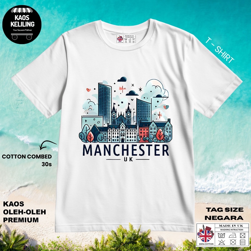 ENGLAND SOUVENIR เสื้อยืด 85 NATIONAL TAGS 30S ผ้าฝ้ายของขวัญพรีเมี่ยม SOUVENIR