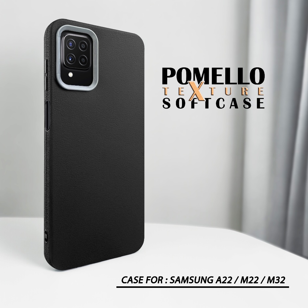 เคสสําหรับ Samsung A22 4G / M22 / M32 Softcase POMELLO หนัง PATTERN Casing Case Hp Samsung A22 4G / 