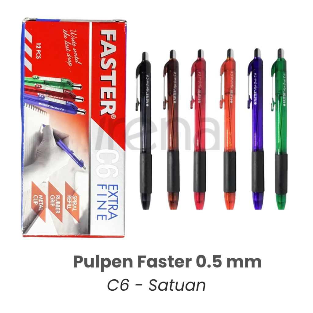 ปากกาลูกลื่น FASTER Faster C6 0.5 มม. เดี่ยว